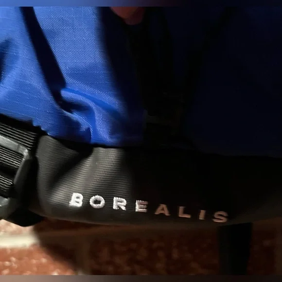 The North Face Rugged Borealis backpack in Blue and Black